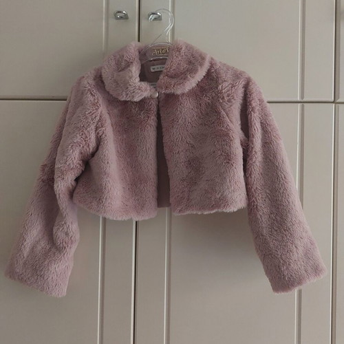 Two In A Castle Pink Fur Jacket like new, size 6 years