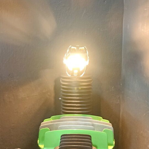 Handmade lamp made of aluminum, custom order