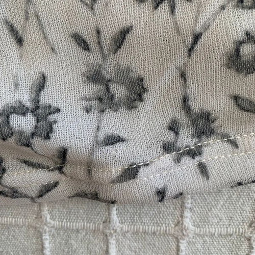 90s floral top XS/S, black and white