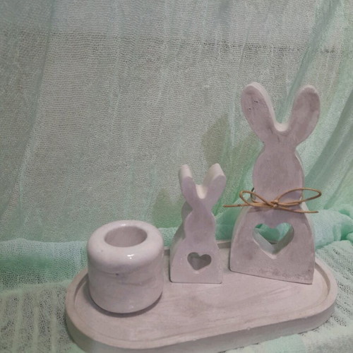 Plaster decorative items and handmade candle holder new