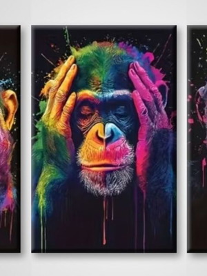 Triptych canvas print 25x35cm new with wooden frame