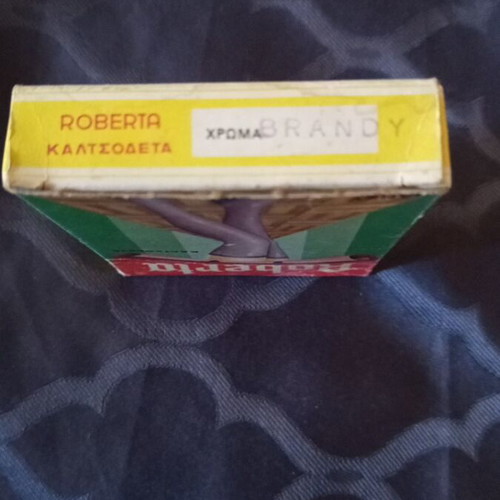Vintage Roberta stockings with garters 70s-80s new, beige