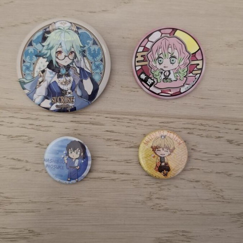 Anime Can Badges Καινούργια, πολύχρωμα, διάφοροι χαρακτήρες