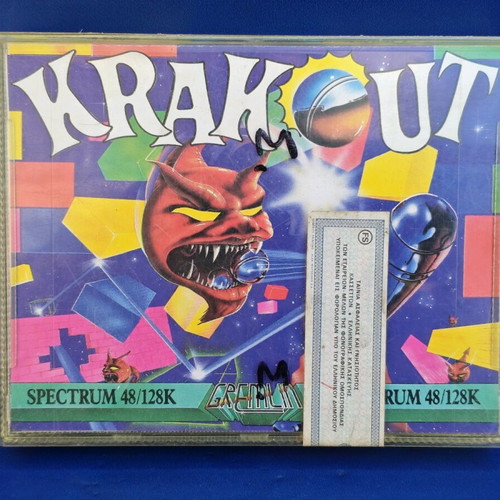 Krakout Spectrum cassette used, 1987 Gremlin game
