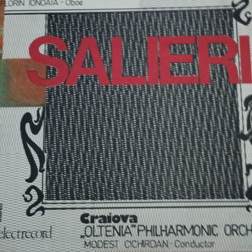 Antonio Salieri Symphony in D LP album used, classical