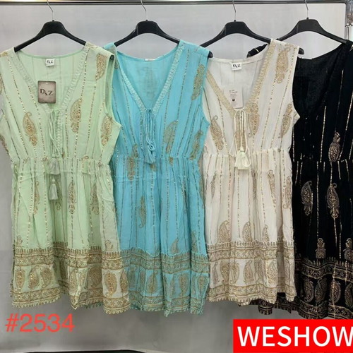 Indian dress new, one size, multicolor