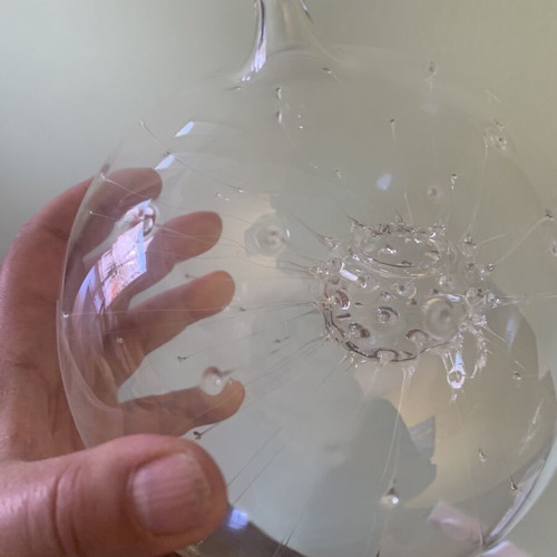 Handmade glass decorative sphere 13cm