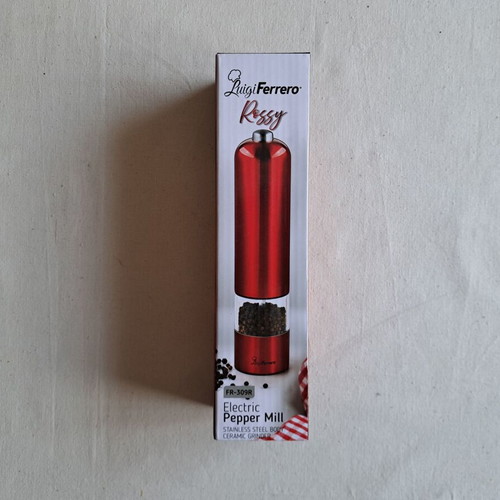 Electric salt and pepper mill Luigi Ferrero new, red