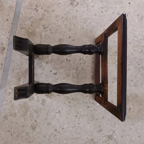 Side table with marble used with wear on legs