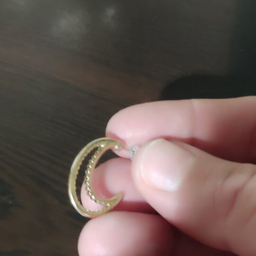 Earrings set of 5 pairs like new, gold color