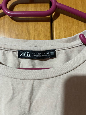 Zara basic crop top beige like new, size M
