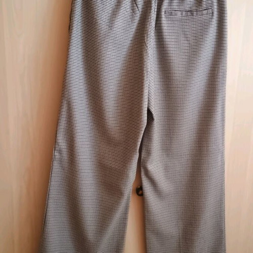 Checked palazzo pants new Zara size M 38 10 black gray