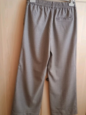Checked palazzo pants new Zara size M 38 10 black gray
