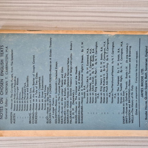 Notes on George Eliot The Mill on the Floss commentary book used