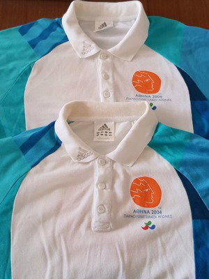 Tshirt Παραολυμπιακών Αγώνων Αθήνα 2004 μεταχειρισμένο, 2 τεμάχια