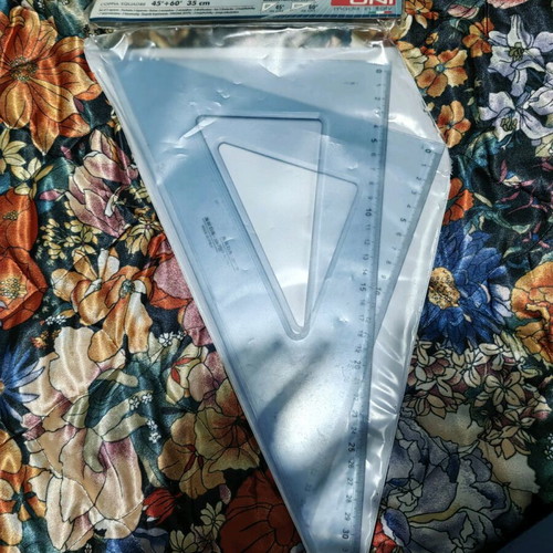 Large triangular rulers used, set of 2