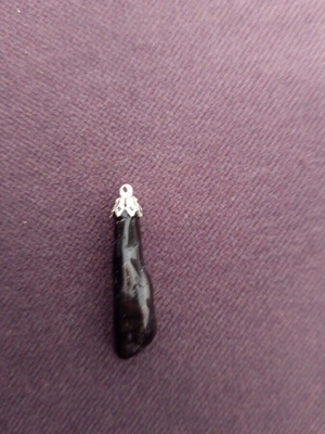 Black Tourmaline Natural Crystal Pendant