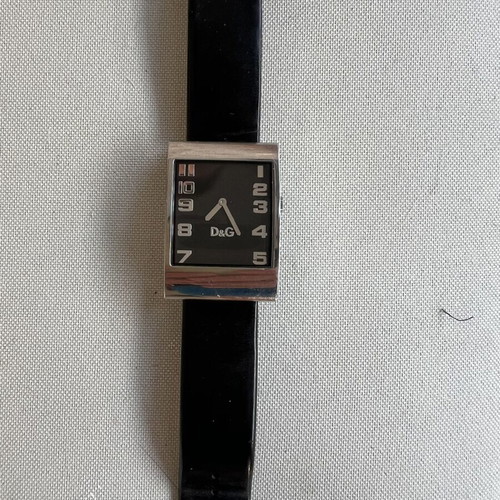 D&G Dolce & Gabbana Time men's watch stainless steel used, black dial