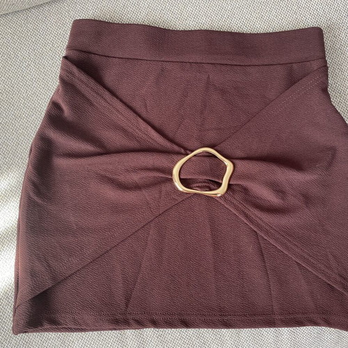 Brown set size M with gold charm new
