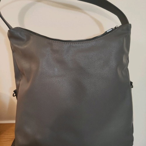 Caprisa shoulder bag new, gray with leather wear