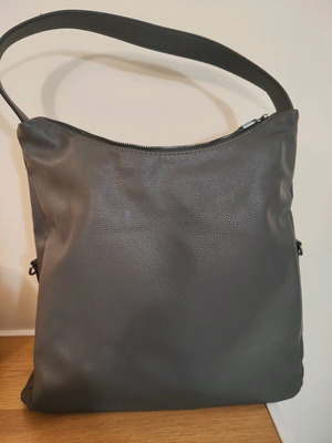 Caprisa shoulder bag new, gray with leather wear