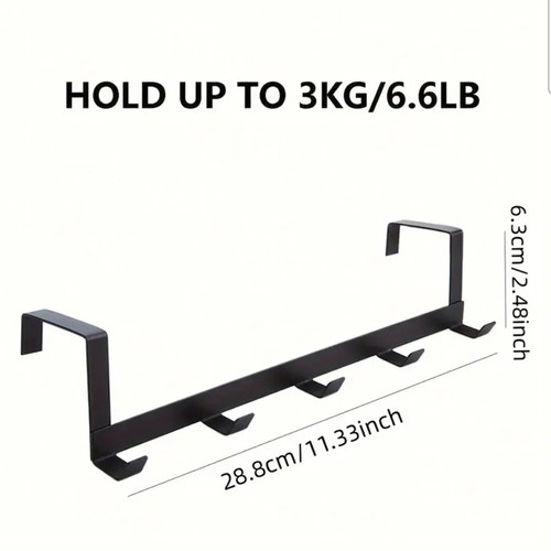Metal door hanger new with five hooks