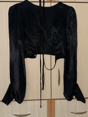 Zara satin blouse like new, size XS, black