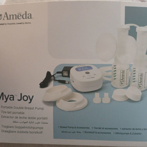 Ameda Mya Joy Double Electric Breast Pump like new with Hands-Free Pumping Bra