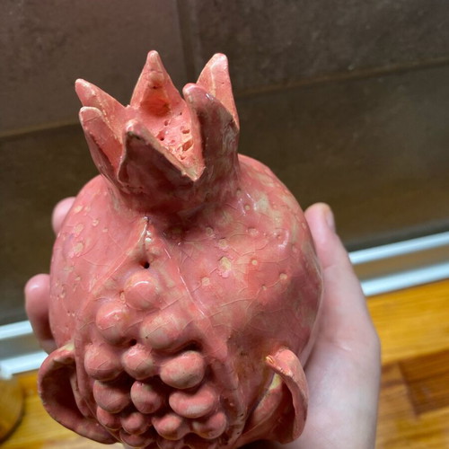 Handmade ceramic pomegranate like new