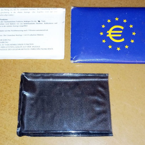 Calculator and euro to drachma converter new with case and manual