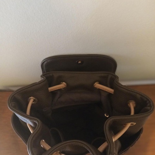 Verde women's backpack dark olive with beige, unused