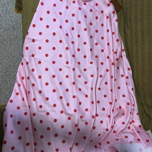 Satin midi skirt new, red and pink, size L