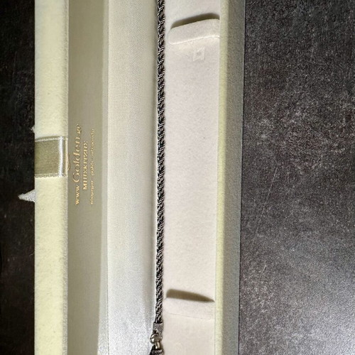 Silver men's chain bracelet like new, 9.20g, 19.5cm