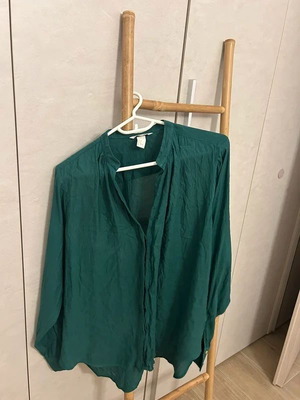Γυναικείο Πουκάμισο H&M σε σμαραγδί, σαν καινούργιο, μέγεθος XL