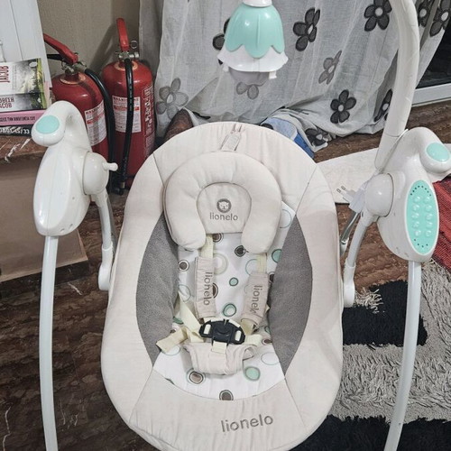 Lionelo Robin electric baby swing with music, beige, up to 12kg