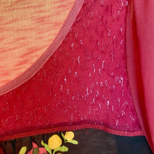 Custo Barcelona dress used, fuchsia, silk-cotton blend