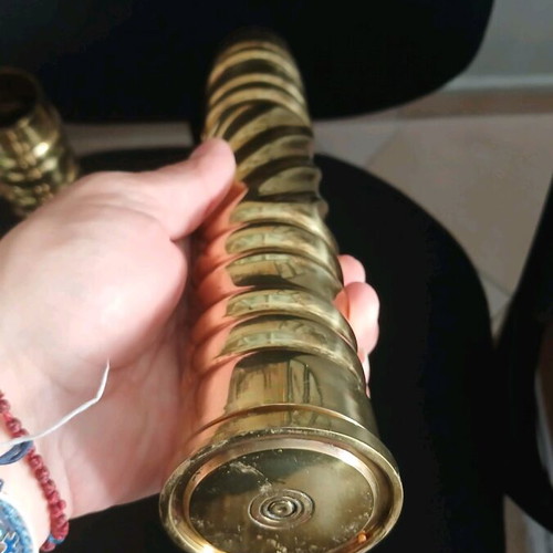 Decorative brass carved screws vintage like new 1950