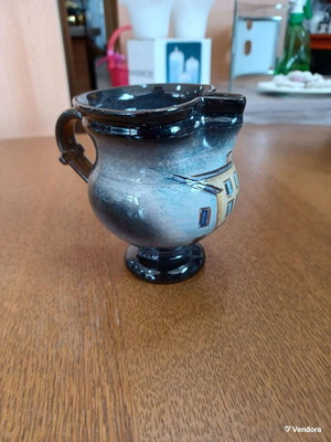 Small ceramic creamer jug, Italian hand-painted