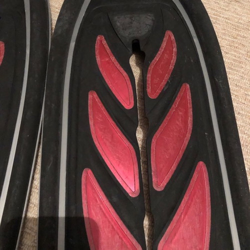 TUSA X-Pert Zoom Z3 diving fins used, size L-XL, red
