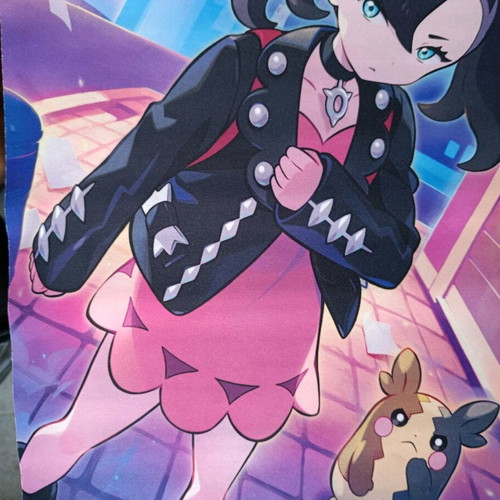Pokemon Playmat Crown Zenith Marnie and Morpeko like new