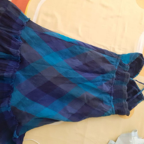 Benetton summer dress new, blue with crisscross back midi