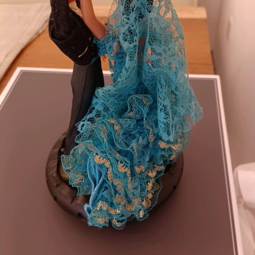Spanish dancer figures used, set of 2 with base