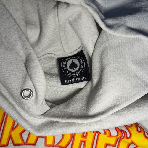 Thrasher white hoodie size S like new, oversized fit