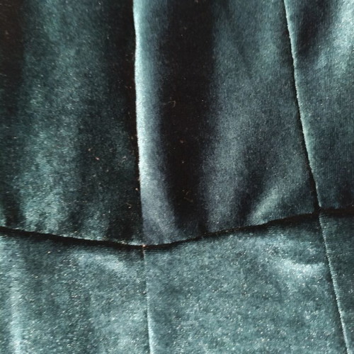 Handmade velvet mini dress emerald green S/M new