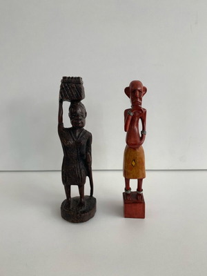 African wooden statues like new, set of 2 pieces