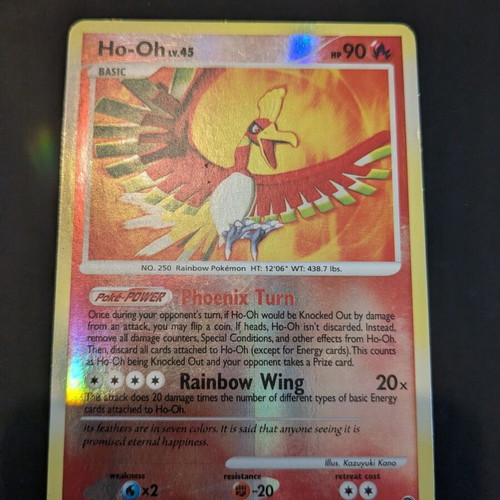 Pokemon Ho-Oh Holo Rare Card Diamond & Pearl Secret Wonders 2007 Near Mint