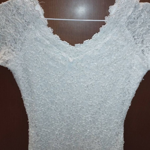 Lace mini dress like new, white, size M