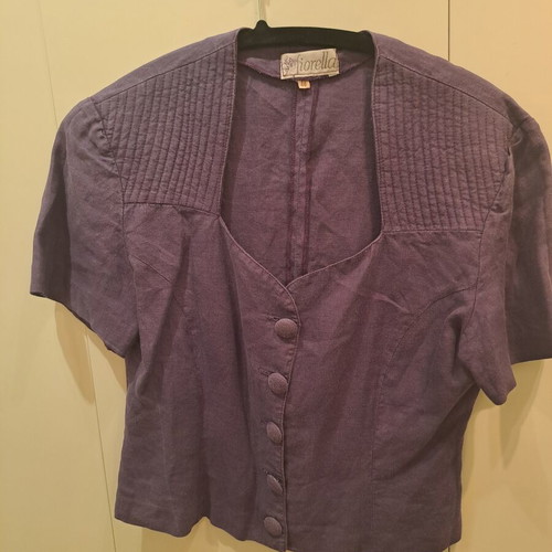 Linen blouse like new, purple, size L