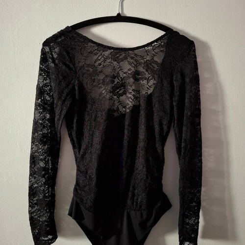 Black lace bodysuit used, size S/M