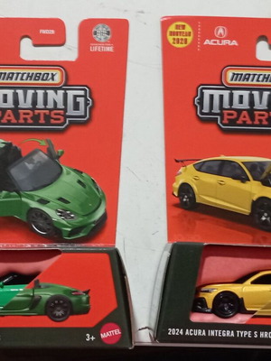 Matchbox Moving Parts μεταλλικά αυτοκινητάκια, σετ 2 Porsche και Acura